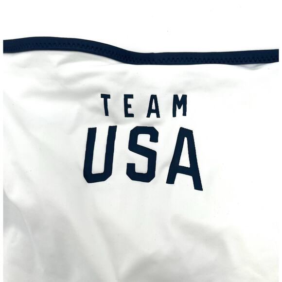 SKIMS Team USA Olympic Swimsuit Dipped Tie Bottom White 3X String Adjustable NWT - Picture 5 of 7